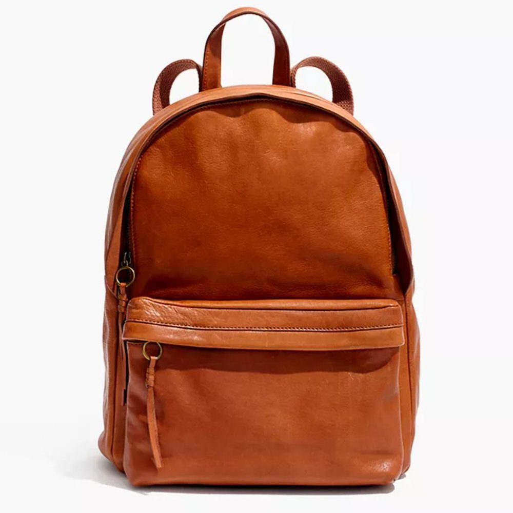 Madewell Lorimer Backpack in English Saddle leather - large size